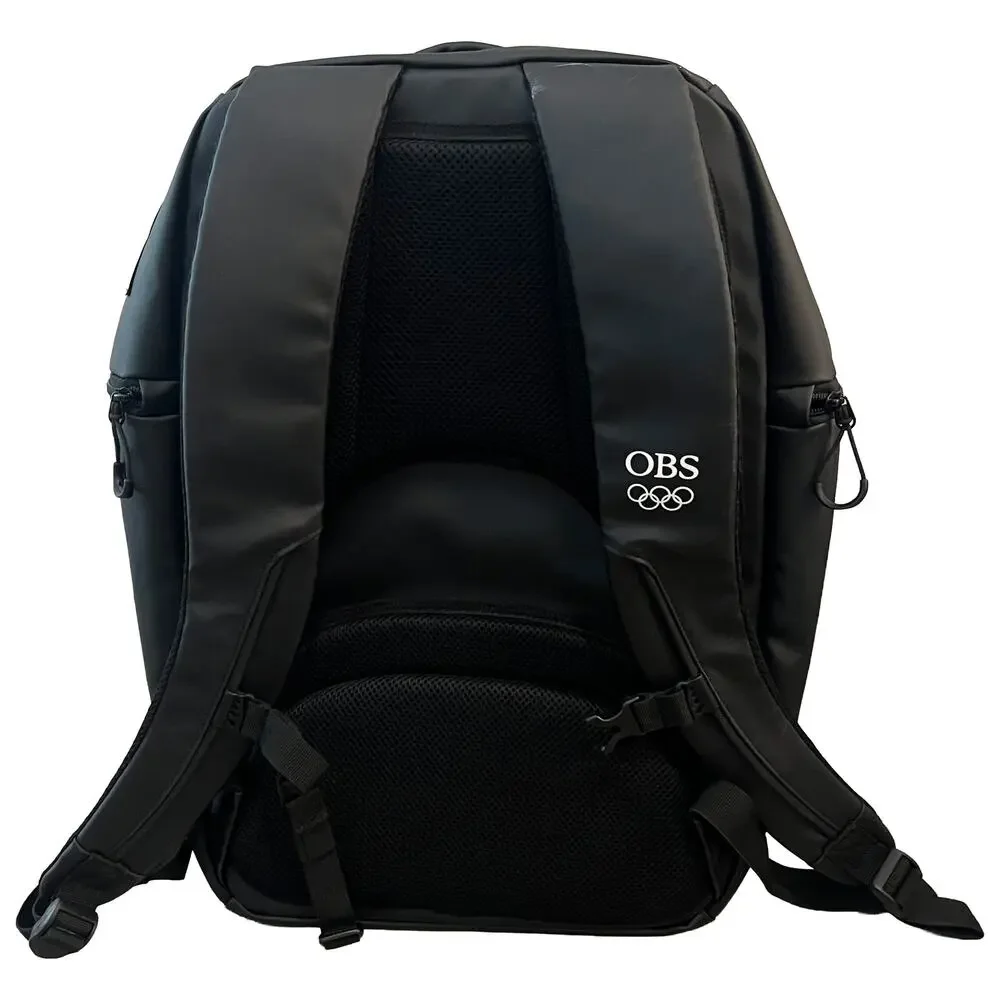 Authentic PyeongChang 2018 Winter Olympics OBS Crew Black Backpack ~40L Large - Picture 9 of 16